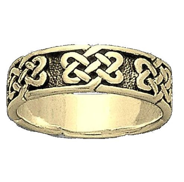 Celtic Endless Knotwork 14K Yellow Gold Ladies Ring Wedding Band