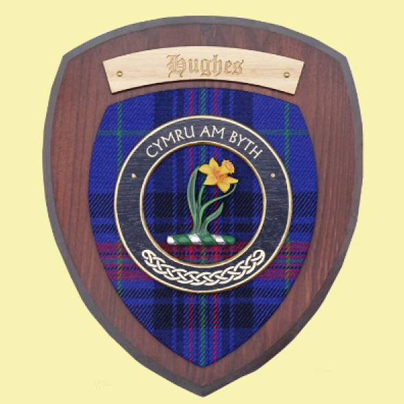 Welsh Family Name Tartan 7 x 8 Woodcarver Wooden Wall Plaque 