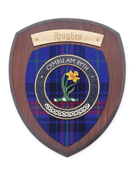 Welsh Family Name Tartan 7 x 8 Woodcarver Wooden Wall Plaque 