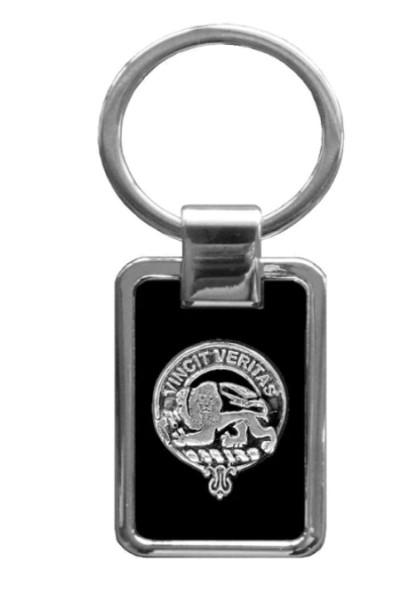 Baxter Clan Badge Stainless Steel Silver Clan Crest Keyring