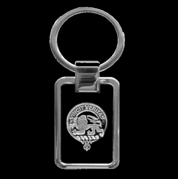 Baxter Clan Badge Stainless Steel Silver Clan Crest Keyring