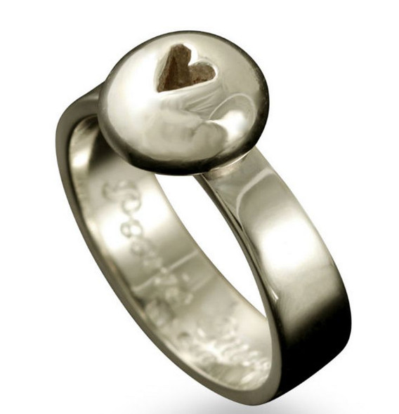 Peerie Smoorikins Little Kisses Ladies 9K White Gold Ring Band Size A-Q