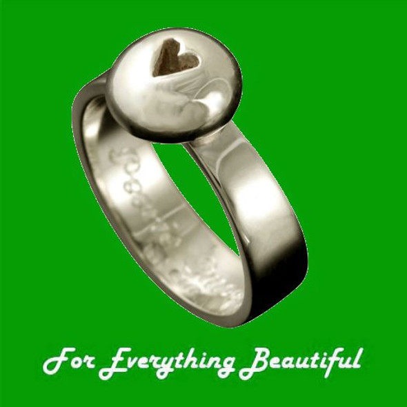 Peerie Smoorikins Little Kisses Ladies 9K White Gold Ring Band Size R-Z