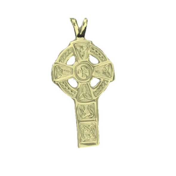 Celtic Cross Traditional Giant 9K Yellow Gold Pendant