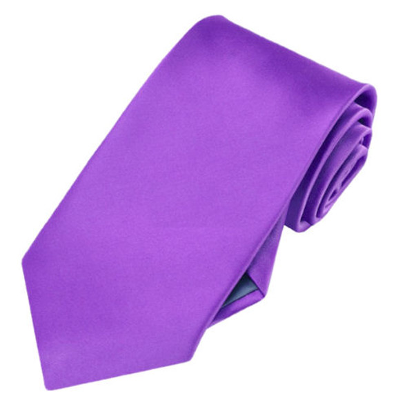 Violet Purple Formal Groomsmen Groom Wedding Straight Mens Neck Tie