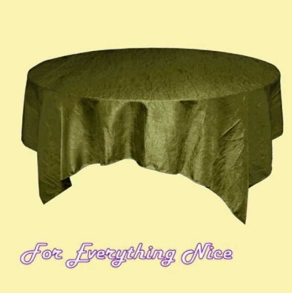 Willow Green Taffeta Crinkle Table Overlay Decorations 72 inches x 5 For Hire