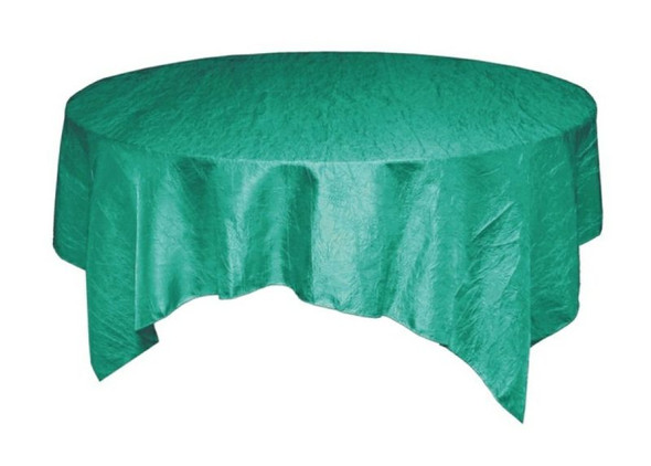 Turquoise Taffeta Crinkle Table Overlay Decorations 72 inches x 5 For Hire