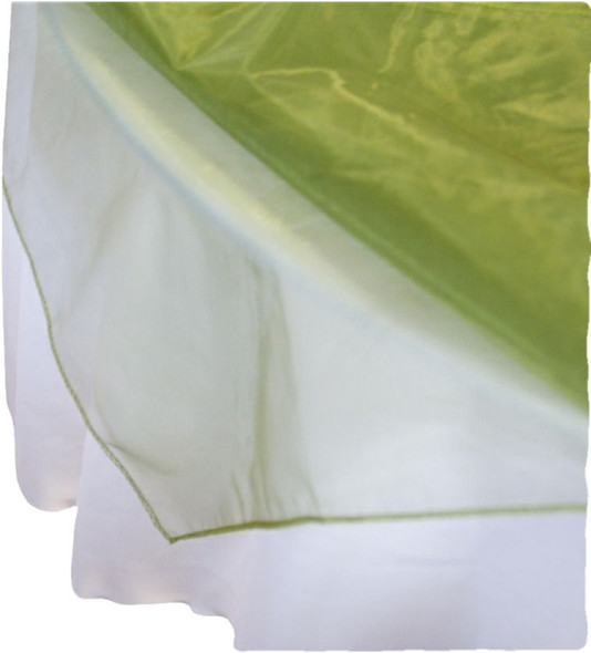Sage Green Organza Table Overlay Decorations 72 inches x 25 For Hire