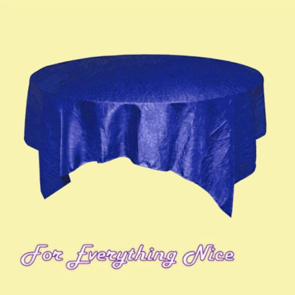 Royal Blue Taffeta Crinkle Table Overlay Decorations 72 inches x 1