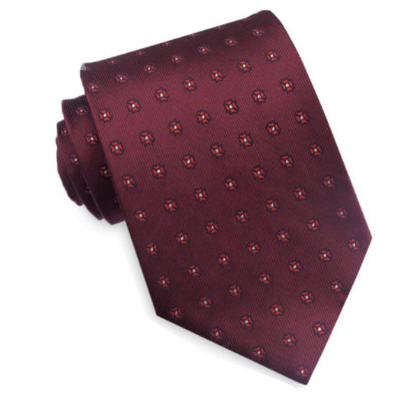 Red Silver Floral Pattern Burgundy Formal Wedding Straight Mens Neck Tie Red Silver Floral Pattern Burgundy Formal Wedding Straight Mens Neck Tie