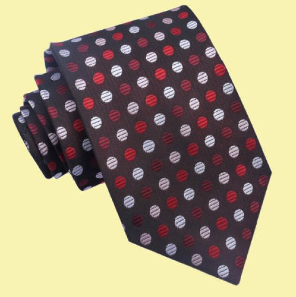 Red White Light Pink Polka Dots Formal Wedding Straight Mens Neck Tie Red White Light Pink Polka Dots Formal Wedding Straight Mens Neck Tie