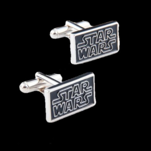 Star Wars Rectangular Formal Groomsmen Groom Wedding Mens Cufflinks Two Sets