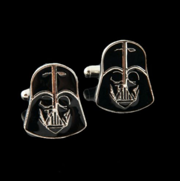 Darth Vader Black Formal Groomsmen Groom Wedding Mens Cufflinks Two Sets