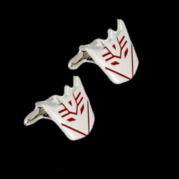 Decepticon Red Transformers Formal Groomsmen Wedding Mens Cufflinks Two Sets