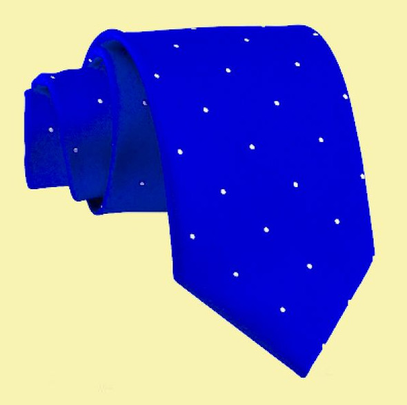 Royal Blue White Pin Dots Formal Wedding Straight Mens Neck Tie Royal Blue White Pin Dots Formal Wedding Straight Mens Neck Tie
