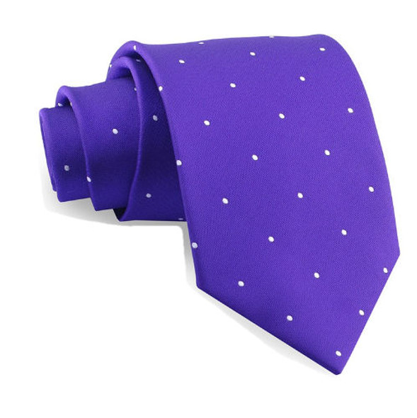 Cadbury Purple White Pin Dots Formal Wedding Straight Mens Neck Tie Cadbury Purple White Pin Dots Formal Wedding Straight Mens Neck Tie