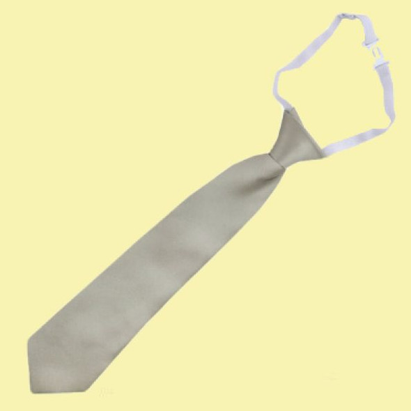 Platinum Junior Boys Ages 3-7 Wedding Elastic Straight Boys Neck Tie