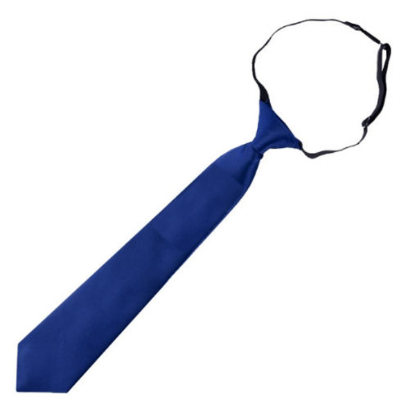 Navy Blue Junior Boys Ages 1-7 Wedding Elastic Straight Boys Neck Tie