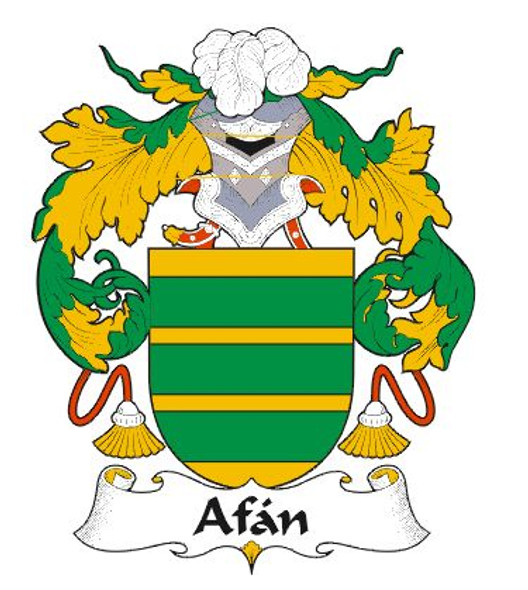 Afan Spanish Coat of Arms Large Print Afan Spanish Family Crest