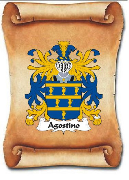 Agostini Italian Coat of Arms Large Print Agostini Italian Family Crest