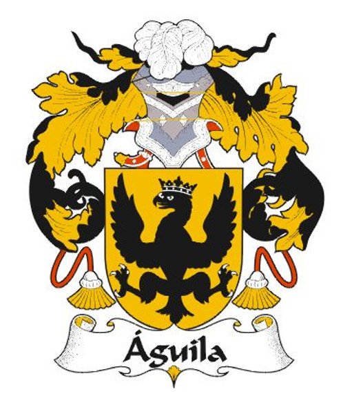 Aguila Spanish Coat of Arms Print Aguila Spanish Family Crest Print