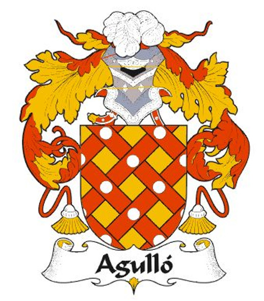 Agullo Spanish Coat of Arms Print Agullo Spanish Family Crest Print