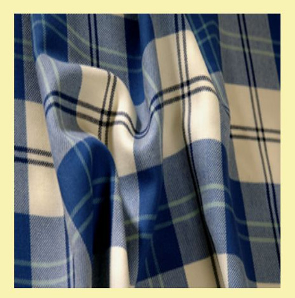 Ailsa Royal Blue  Bruichheath Dancing  13oz Mediumweight Wool Tartan Fabric Swatch