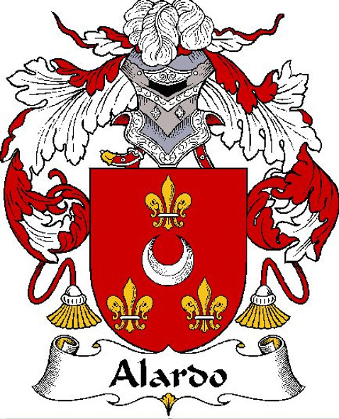 Alardo Spanish Coat of Arms Print Alardo Spanish Family Crest Print