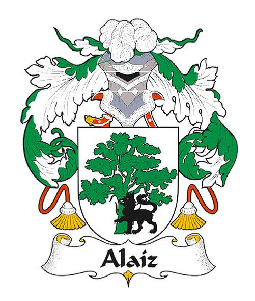 Alaiz Spanish Coat of Arms Large Print Alaiz Spanish Family Crest