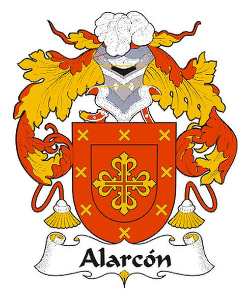 Alarcon Spanish Coat of Arms Large Print Alarcon Spanish Family Crest