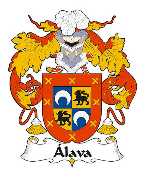 Alava Spanish Coat of Arms Print Alava Spanish Family Crest Print