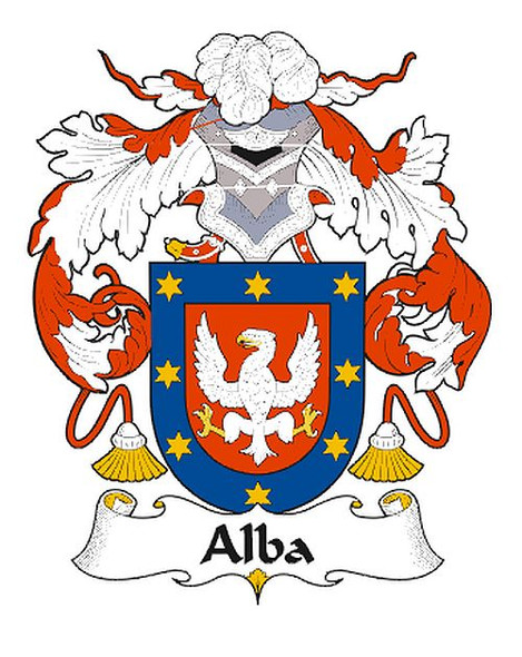 Alba Spanish Coat of Arms Print Alba Spanish Family Crest Print