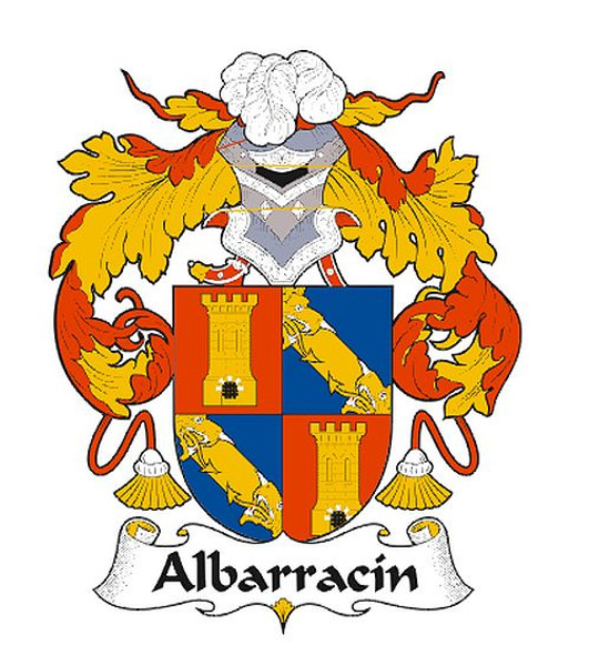 Albarracin Spanish Coat of Arms Print Albarracin Spanish Family Crest Print