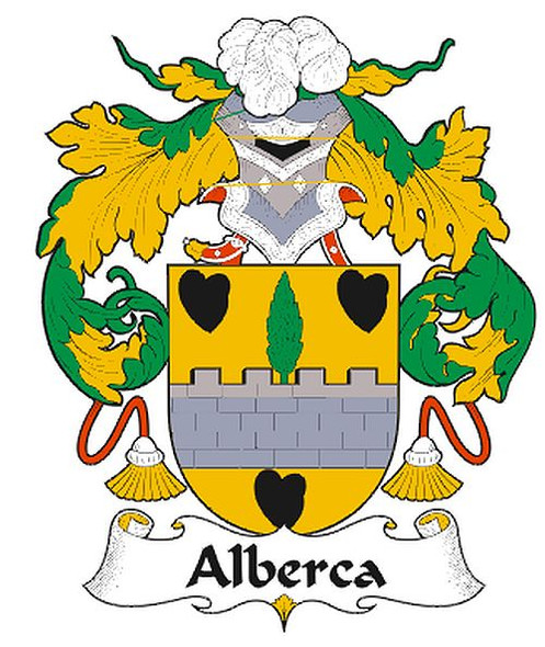 Alberca Spanish Coat of Arms Large Print Alberca Spanish Family Crest