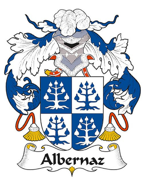 Albernaz Spanish Coat of Arms Large Print Albernaz Spanish Family Crest