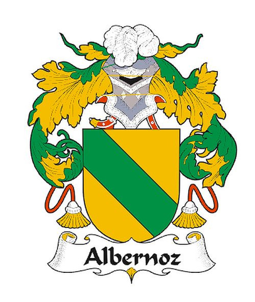 Albernoz Spanish Coat of Arms Large Print Albernoz Spanish Family Crest