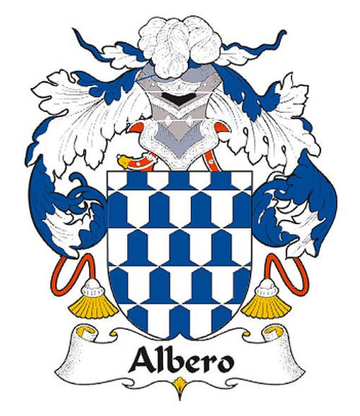 Albero Spanish Coat of Arms Large Print Albero Spanish Family Crest