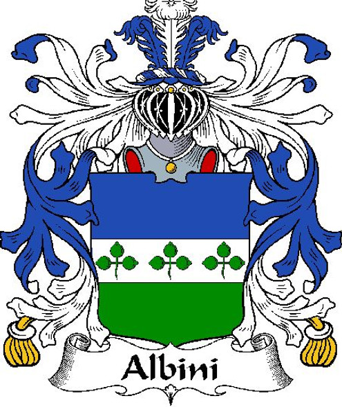 Albini Italian Coat of Arms Large Print Albini Italian Family Crest