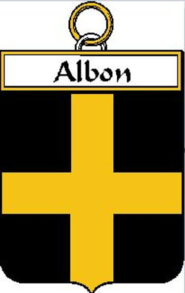 Albon French Coat of Arms Large Print Albon French Family Crest