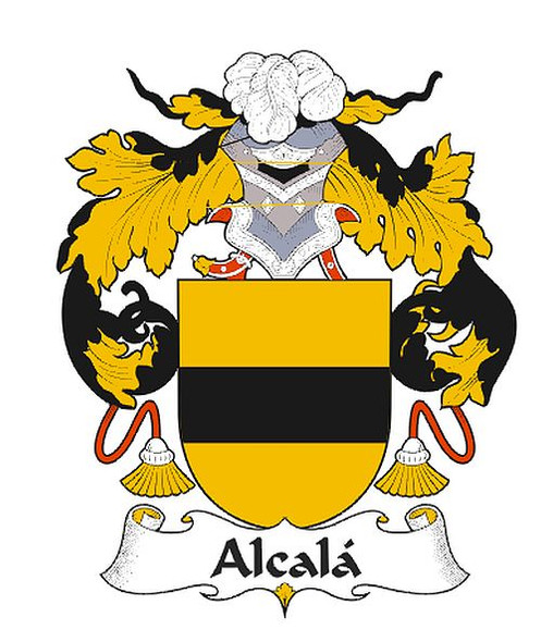 Alcala Spanish Coat of Arms Large Print Alcala Spanish Family Crest