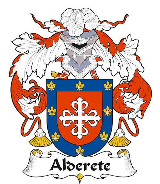 Alderete Spanish Coat of Arms Large Print Alderete Spanish Family Crest