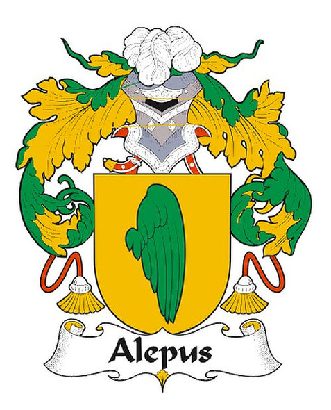 Alepus Spanish Coat of Arms Large Print Alepus Spanish Family Crest