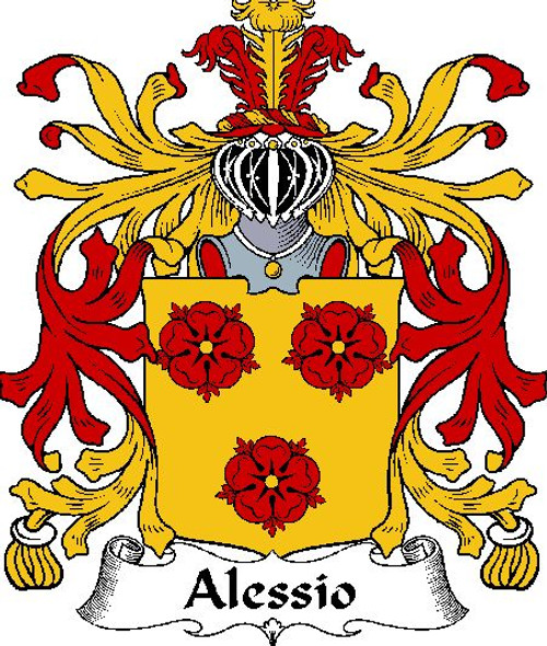 Alessio Italian Coat of Arms Large Print Alessio Italian Family Crest