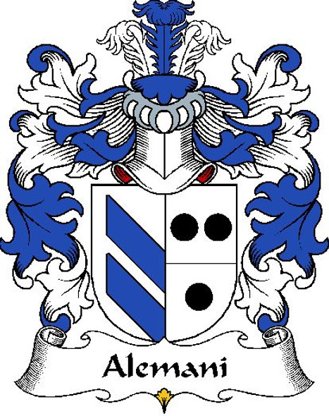 Alemani Polish Coat of Arms Large Print Alemani Polish Family Crest