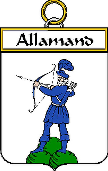 Allamand French Coat of Arms Large Print Allamand French Family Crest