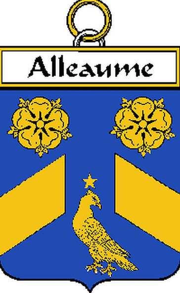 Alleaume French Coat of Arms Large Print Alleaume French Family Crest
