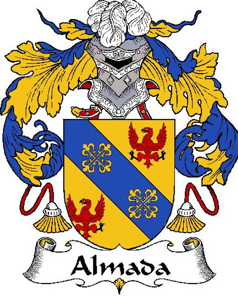 Almada Spanish Coat of Arms Print Almada Spanish Family Crest Print