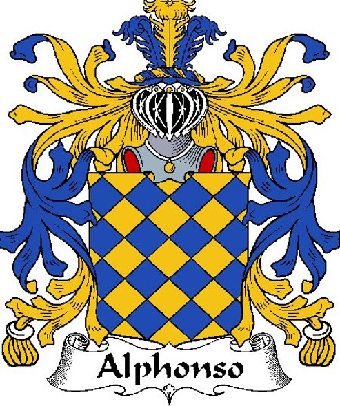 Alphonso Italian Coat of Arms Large Print Alphonso Italian Family Crest