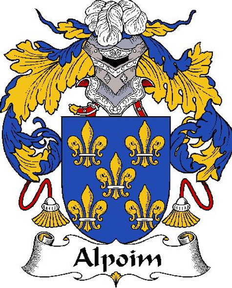 Alpoim Spanish Coat of Arms Print Alpoim Spanish Family Crest Print