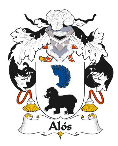 Alos Spanish Coat of Arms Print Alos Spanish Family Crest Print